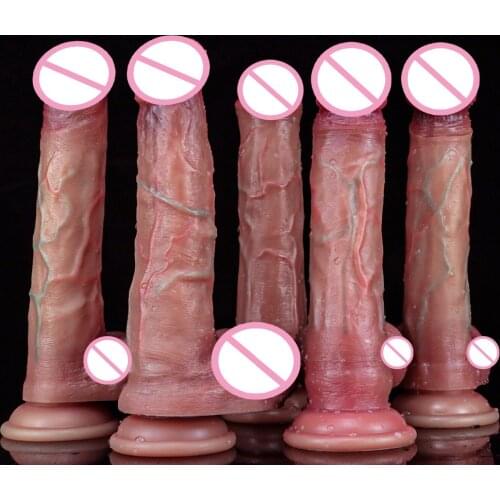 Meridians and Veins Skin Feeling Realistic Huge Dildo With Suction Cup Real Soft Huge Penis Erotic Sex Toys For Women Sex Store
