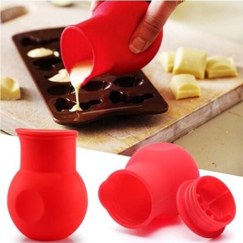 Silicone Chocolate Butter Melting Pot Sauce Cup Heat Milk Pouring Tools for Kitchen Microwave Cake Baking Accessories