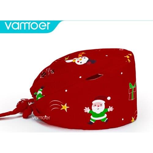 Scrubs caps Fashion cotton Cartoon print hat adjustable Scrub hat beauty salon nursing cap laboratory pet shop fashion scrub cap