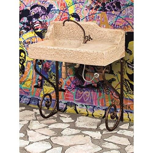 Sink outdoor grandmother MARIA CM80X45X98H Tuff full faucet hot/cold water