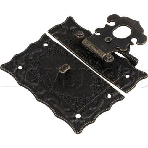 5x Vintage Bronze Decorative Latch Lock Catch for Jewelry Box 67x57mm