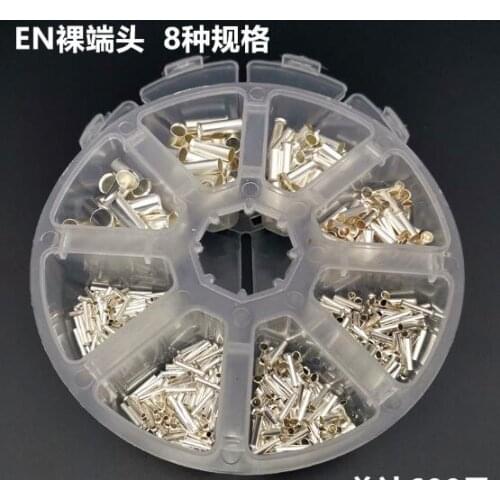 1box /lot 8 kinds of EN bare ends, pin terminals, tubular bare 0508 7508 1008 EN1508 2508