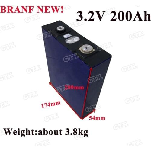 1pcs large capacity Great lifepo4 battery 200ah cell 3.2v 200ah lithium bateria for diy 12v 24v motor homes/inverter battery