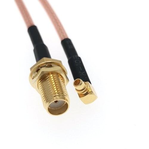 10pcs SMA Female To MMCX Male Right Angle RG316 30CM RF Pigtail Jumper Cable