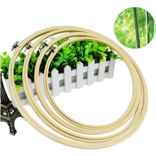 13/17/20/23/26/30cm Embroidery Tambour Hoops Frame Wooden Embroidery Hoop Rings for for DIY Cross Stitch Needle Craft Tools