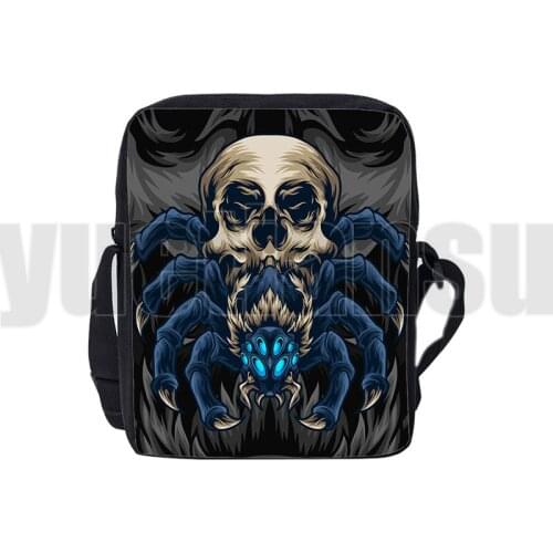 3D Print Abstraction Animal Tiger Wolf Dragon Shoulder Bags Children Teenage Skull Rucksack Unisex Viking Style Crossbody Bags