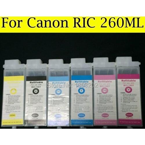 6 Piece/Lot Wide Format Ink Cartridge For Canon 1431 1451 For Canon W6400 W6200 W7250 Printer With Chip