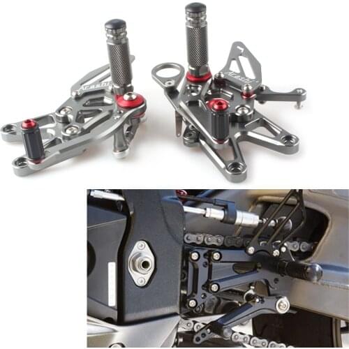 CNC Aluminum Motorcycle Rearset Footrest Adjustable Foot Pegs Footpegs For BMW S1000RR 2010 2011 2012 / S 1000 RR 10 11 12