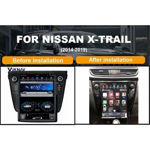12.1 inch Android System vertical screen car GPS navigation For-Nissan x-trail 2014-2019 multimedia player