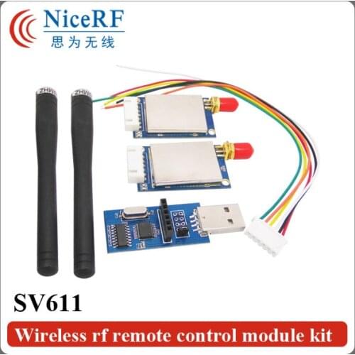 2pcs/lot SV611 433MHz RS232 Wireless RF Module For Remote Control Kit + 2pcs Rob Antenna + 1pc usb bridge board