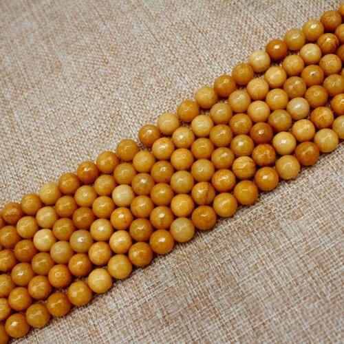 Natural Stone Beads FacetedJades Jaspers Round Spacer Loose Beads For Jewelry Making DIY Bracelet & Necklace