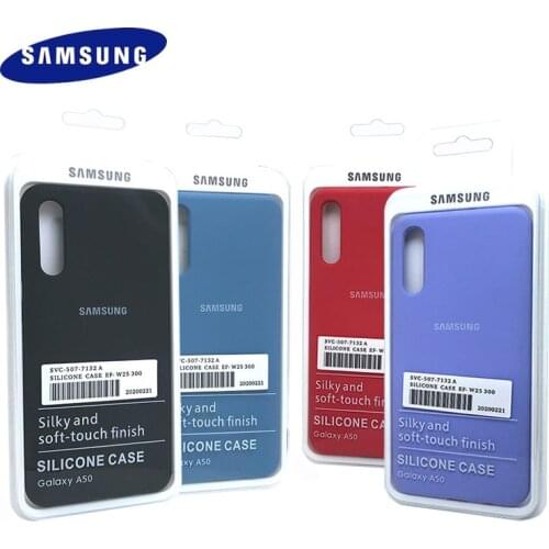 Galaxy A50 A70 Case Samsung Original Silky Silicone Cover High Quality Soft-Touch Fitted Back Protective