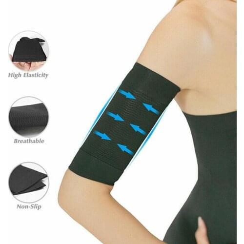 Women Elastic Compression Arm Shaping Sleeves Slimming Arm Shaperwear Mangas Para Brazo Weight Loss Elbow Massager Arm Wraps