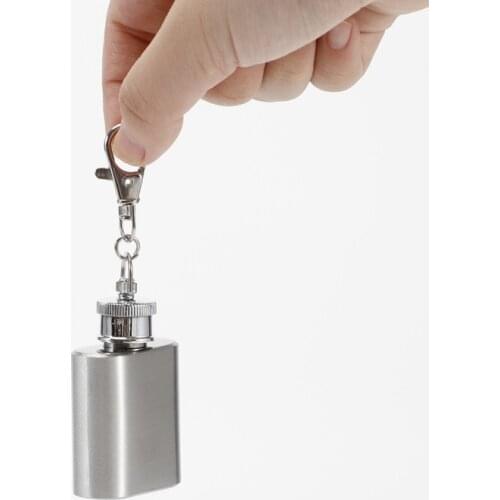 Flask Alcohol Wine Hip Drink Flasks for Drinkware 1 Oz Pot BO6 Hip Flask Stainless Steel with Key Chain Kitchen Accessories