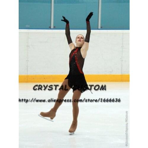 Crystal Custom Figure Skating Dresses For Girls Graceful New Brand Ice Skating Dresses For Competition DR4314
