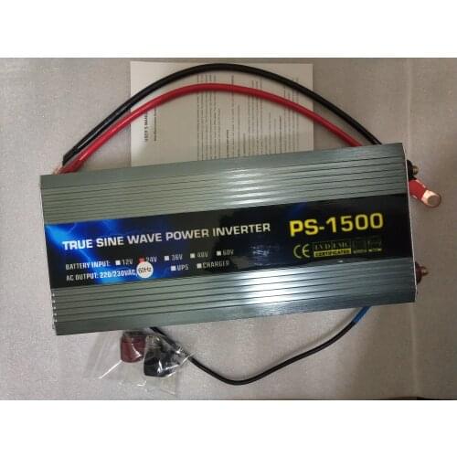 Pure Sine Wave 1500W Power inverter DC12/24/48/60/72V to AC220/230/240V 50HZ60HZ off grid inverter with ac charger UPS function