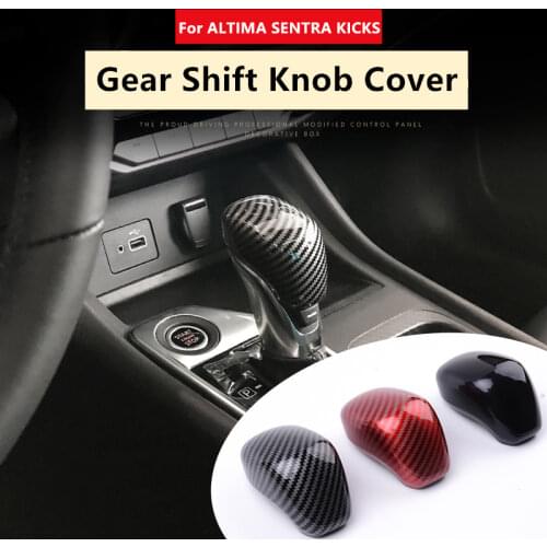 ABS Carbon Fiber Gear Shift Cover Collars for NISSAN ALTIMA SENTRA KICKS 2019 2020 2021 Interior Decoration Car Accessories