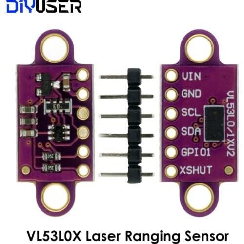 VL53L0X Time-of-Flight (ToF) Laser Ranging Sensor Breakout 940nm GY-VL53L0XV2 Laser Distance Module I2C IIC 25MM*10.7MM