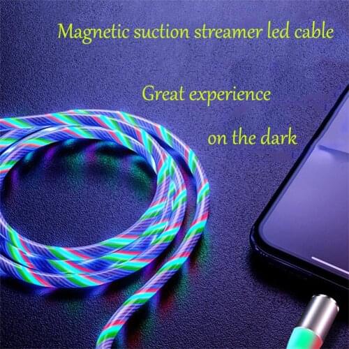 Alloy LED Data Line Magnetic Micro USB Cable Intelligent Power Off Lightweight Design for Easy Carrying Clearance Sale