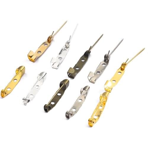 10 Pieces/pack 15/20/25/30/35mm Iron Brooch Clip Pin Brooch Set Blank Base For Diy Jewelry Making Discovery Accessories