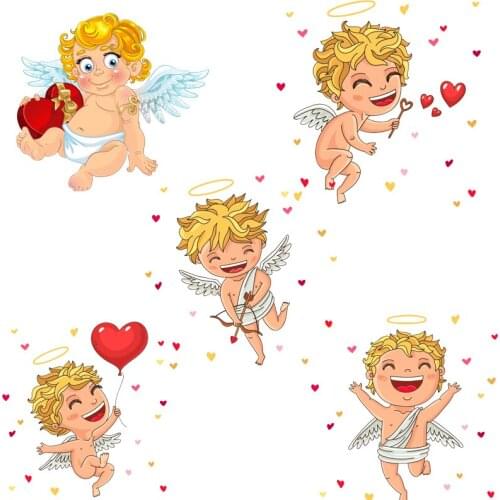 Cute small angel wings patches clothing applications transfers for clothing heat transfer stickers decor badges DIY t-shirt E