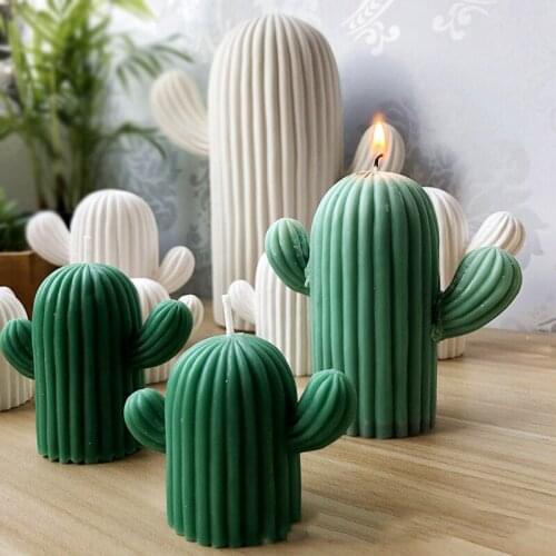 Cute Cactus 3 Size Candle Mold Silicone Mold Aromatherapy plaster Mold Handmade Crafts Mold DIY Gifts Home Decoration