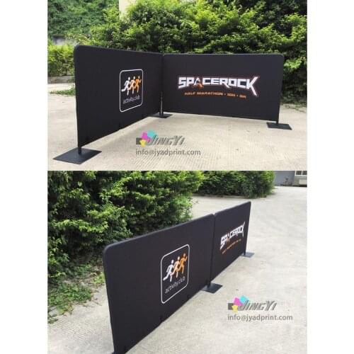 Outdoor Cafe Barrier Advertising Display Coffee Banner Display Stand with Banner printing