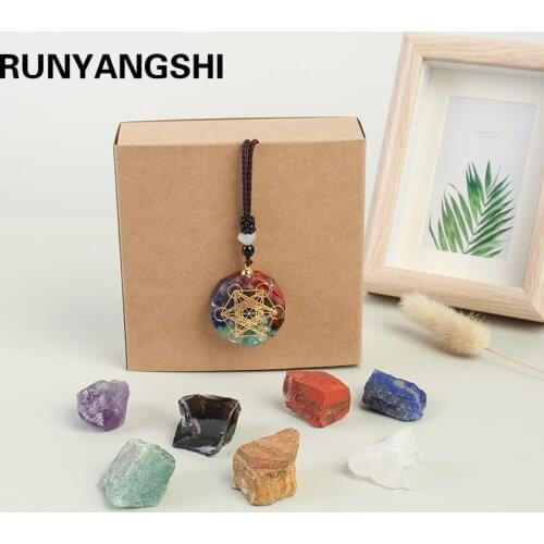 Natural crystal unpolished Amethyst Healing stone Seven chakras Therapy Stone Regan Pendant Necklace Reiki quartz