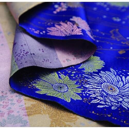 NCF267 3colors Willow Chrysanthemum Jacquard Brocade Fabric Bag Cushion Pillow Dress For Womens Fabric DIY Material For Sewing