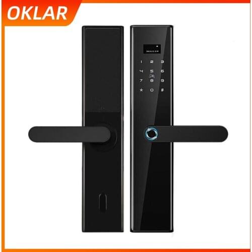 OKLAR Electronic Fingerprint Door Lock With ID Card/key Unlock security biometric lock digital password for hotel home office