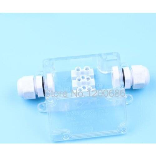 PG9 IP65 waterproof box transparent two-way matching outdoor lights certification test junction box
