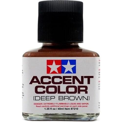 Tamiya 87210 Panel Line Figure Accent Color Deep-Brown 40ml for Model Hobby Modeling Paint,Random Packaging