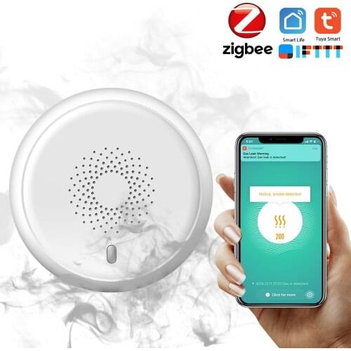 Tuya Smart Home Smoke Detector Sensor Smart Fire Alarm Sensor Wireless Security System Smart Life Tuya APP Control