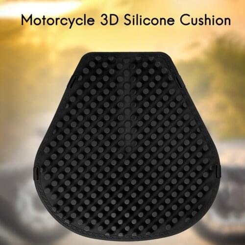 Universal Motorcycle Silicone Seats Cushion Cover 3D Summer Cooling Antiskid Shock Absorption Seat Mat