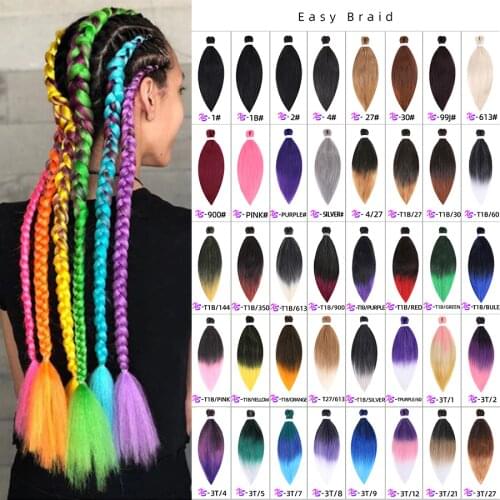 XCCOCO Easy Braid 23inch Crochet Braid Hair Expression Braiding 80g Synthetic Braiding Hair For Women Ombre Colored Dreadlocks