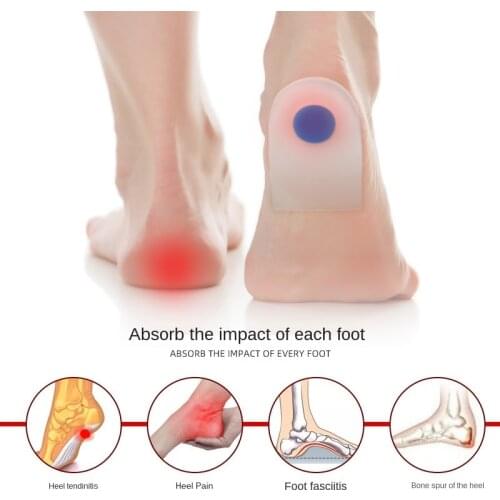 1 Pair Silicone Gel Insoles Heel Cushion for Feet Soles Relieve Foot Pain Protectors Spur Support Shoes Pad Feet Care Inserts