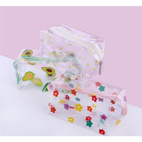 1pc Transparent Big Pencil Case PVC School Supplies Pencil Bag Stationery Gift School Back To School Pencil Box By free shipping