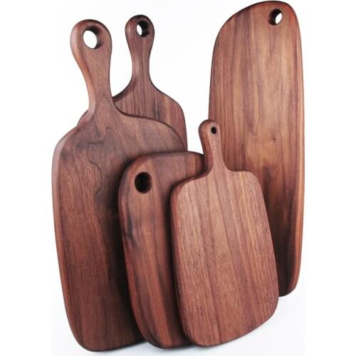 1 Pcs Black walnut wood cutting board kitchen chopping board 3 size pizza disks real wood without glue stock plate