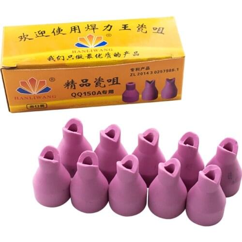 10pcs Welding Gun Nozzle Alumina Ceramic Nozzle Cups 90 Degree For QQ150 QQ-150a Tig Torch