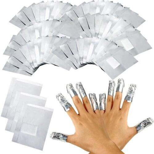 100pcs nail remove foil Soak Off UV Gel Acrylic Wraps nails art polish oil treatment tools cuticle remover