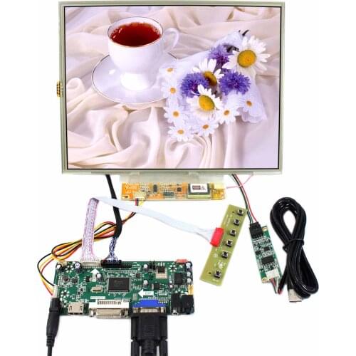 12.1" Resistive Touch Screen LCD Screen LCD Controller Board N121X5 HD MI DVI VGA Board