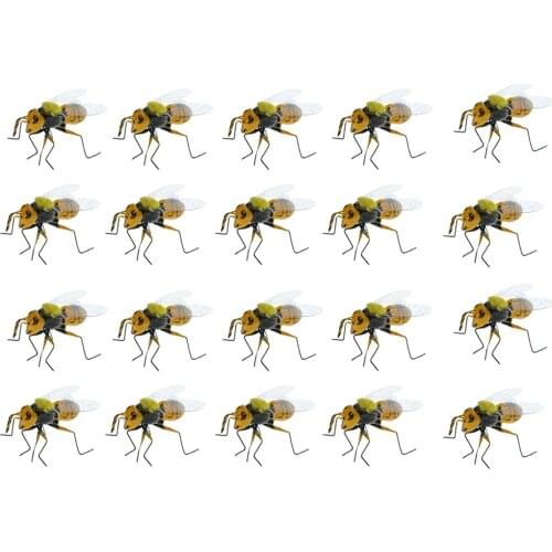 20x Vivid Bee Insect Imitation Animal Fridge Magnet Toys Outdoor Garden Lawn Tree Decor Flower Pot Miniature Craft