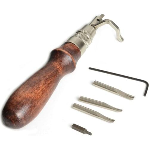 5 in 1 DIY Leathercraft Adjustable Edge Stitching Groover Crease Leather Tool High Quality Leather Craft Sewing Tool