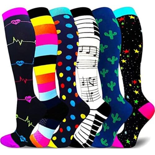 58 Styles Compression Socks For Varicose Veins Edema Diabetes Golf Tube Socks Outdoor Men Women Running Cycling Sports Socks