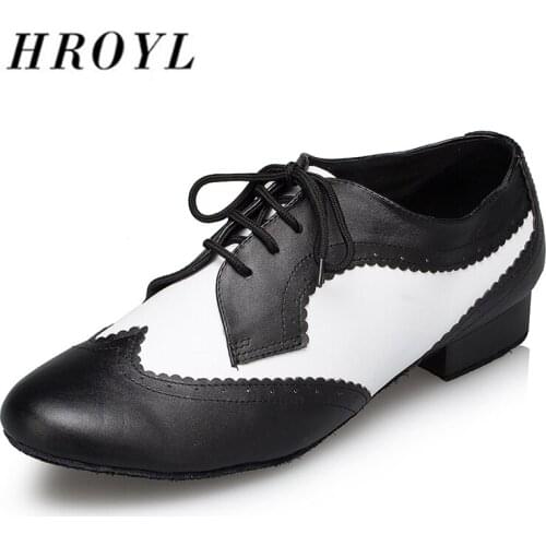Ballroom Latin Dance Shoes For Men Boy Genuine Leather Modern Mens Tango Indoor Dance Shoes Sneaker 2.5/4.5CM Heels wholesaler