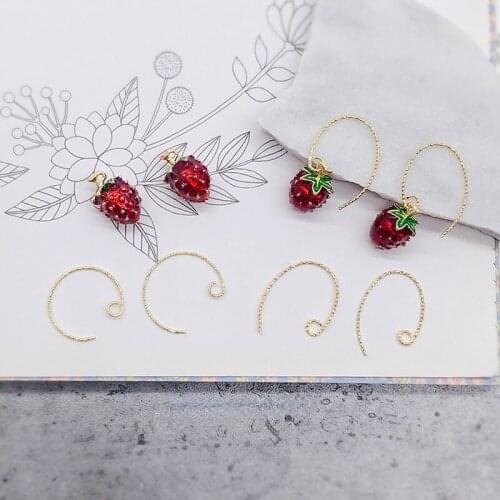 Basic copper plated 18K real gold accessories One side closing earrings DIY earrings earrings accessories materials