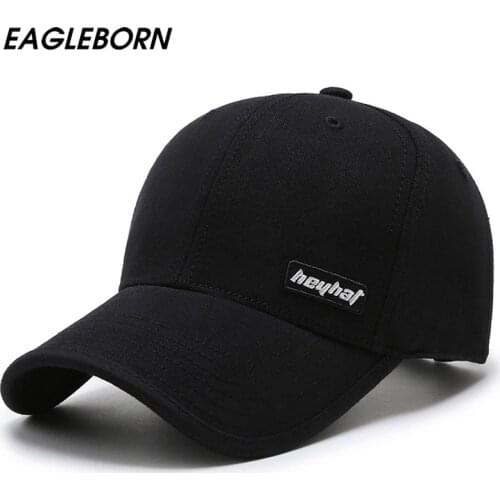 New Simple Men Baseball Hat Trendy Letter High Quality Cap Spring Outdoor Sun Hat Casual Dad Hat Black 100% Cotton Baseball Cap