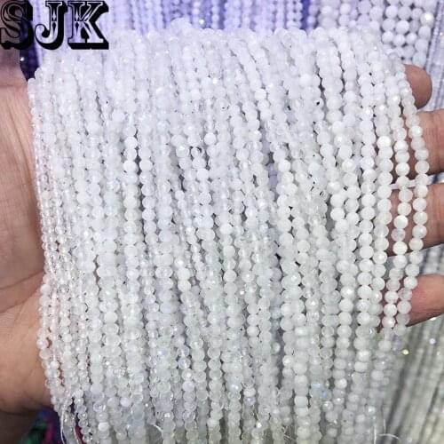 Natural Stone Faceted AAA Grade Moonstone Round Beads 2/3/4/5mm Section Loose Beads For Jewelry Making DIY Necklace Earring