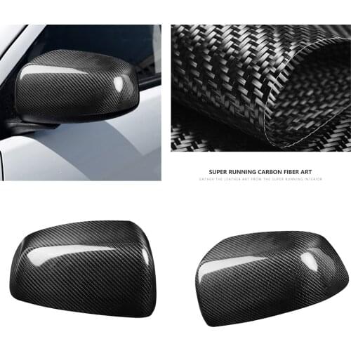 For Mitsubishi Lancer EX EVO X 10 Carbon Fiber Side Door Rear View Mirror Covers Caps