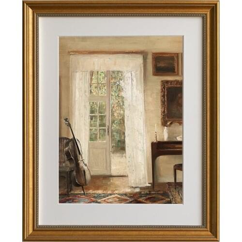 Home decor High-end European style retro living room art decoration painting afternoon sun landscape wall art decor